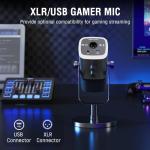 FIFINE RGB Gaming Microphone and Mixer Bundle