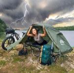 Waterproof Night Cat Camping Cot Tent for One