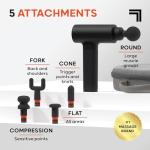 Sharper Image Deep Tissue Massage Gun with Attachments