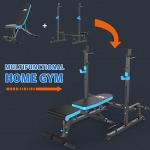 Adjustable Weight Bench and Squat Rack Set