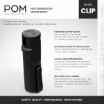 POM Pepper Spray with Clip and 10 ft Range