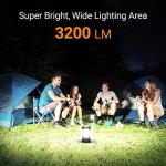 3200LM Rechargeable Camping Lantern with Phone Charger