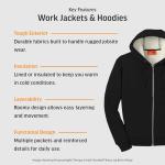 CornerStone Heavyweight Full Zip Hoodie with Hood