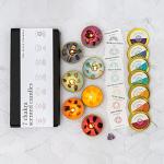 Chakra Candle Set with Crystals for Mindfulness