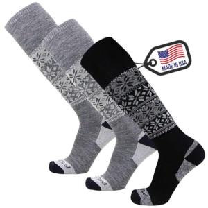 Pure Athlete Alpaca Ski Socks - Warm Wool 3-Pack