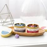 Chakra Candle Set with Crystals for Mindfulness