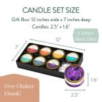 Chakra Candle Set with Crystals for Mindfulness