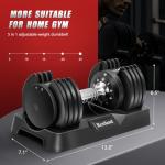 Adjustable 25LB Dumbbell Set for Home Workouts