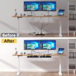 Yecaye Under Desk Cable Management Tray - 2 Pack