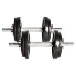 Adjustable 40-Pound Dumbbell Weight Set, Black