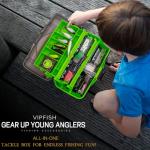 Vipfish 3-Layer Fishing Tackle Box with Accessories