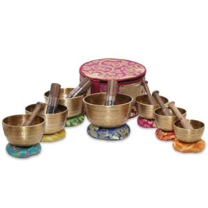 Tibetan Singing Bowl Set for Meditation and Healing