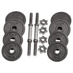 Adjustable 40-Pound Dumbbell Weight Set, Black