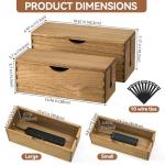 KIRIGEN Wooden Cable Management Box for Home Office