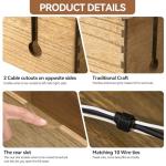 KIRIGEN Wooden Cable Management Box for Home Office
