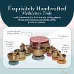 Tibetan Singing Bowl Set for Meditation and Healing
