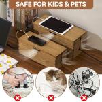 KIRIGEN Wooden Cable Management Box for Home Office