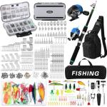 Fishing Tools Kit with Rod, Reel, and Tackle