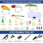 Fishing Tools Kit with Rod, Reel, and Tackle