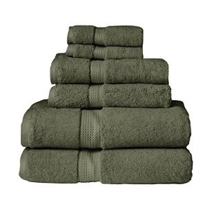 Luxury 6-Piece Egyptian Cotton Towel Set - Forest Green