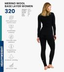 Merino.tech Women's Heavyweight Merino Wool Base Layer Set