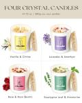 Aromatherapy Scented Candles with Crystals - 40oz