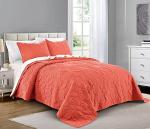Coral King Quilt Set with Ocean Star Design