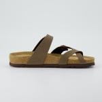 CUSHIONAIRE Luna Adjustable Strap Sandals - Brown