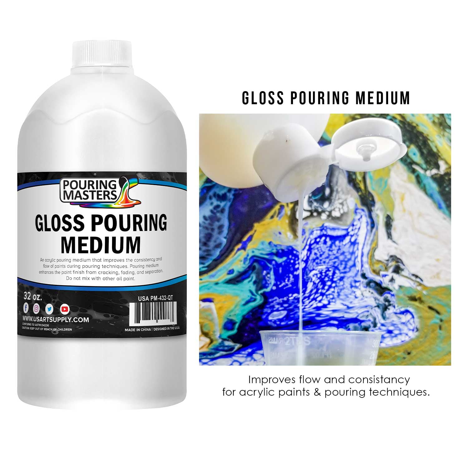 32oz U.S. Art Pouring Medium
