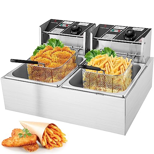 3400W Electric Commercial Deep Fryer with Baskets