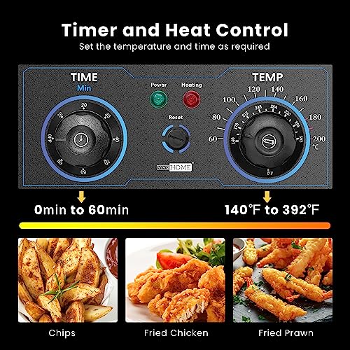 VIVOHOME 5000W Electric Deep Fryer with Timers