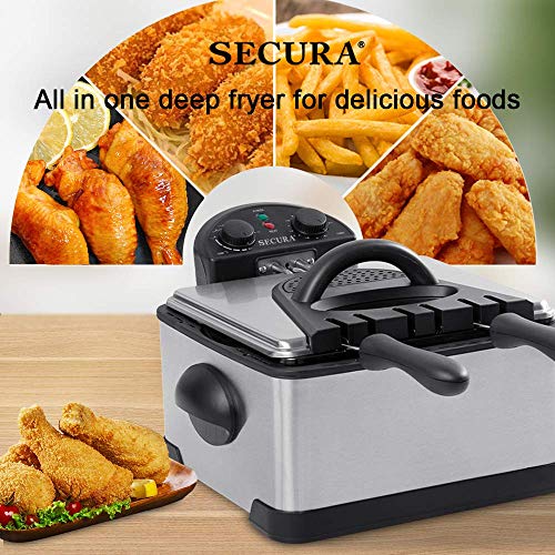 Secura 1700W Triple Basket Electric Deep Fryer
