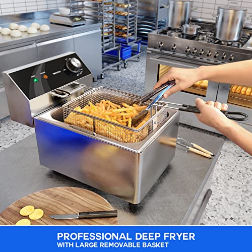 TOPKITCH 10L Electric Deep Fryer with Basket
