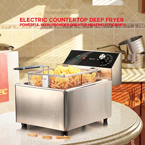 TOPKITCH 10L Electric Deep Fryer with Basket