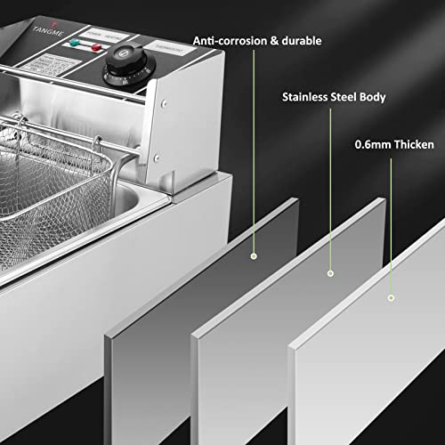 3400W Electric Commercial Deep Fryer with Baskets