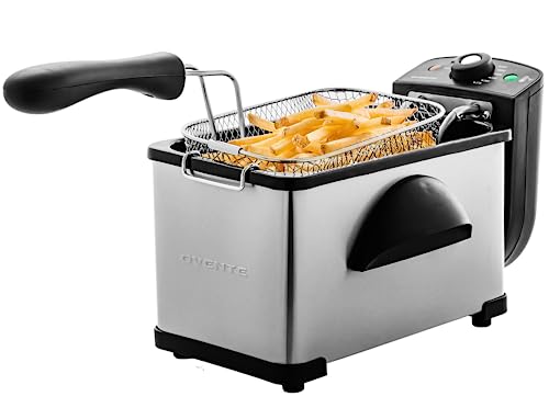 OVENTE Electric Deep Fryer - 2L Stainless Steel