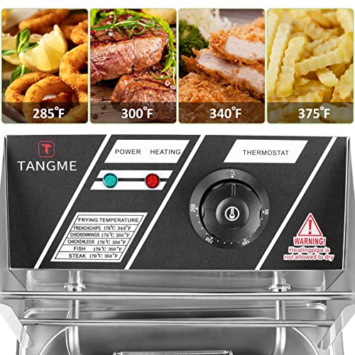 3400W Electric Commercial Deep Fryer with Baskets