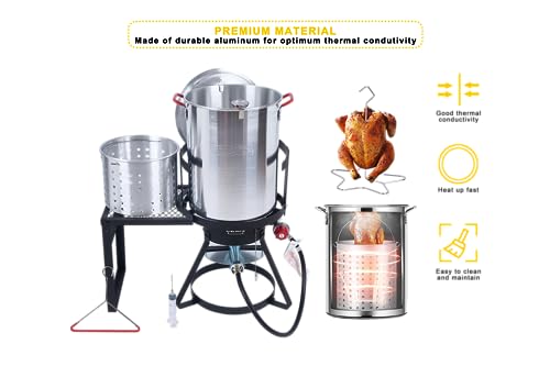 Fire Riot 30 Qt Heavy Duty Aluminum Turkey Fryer
