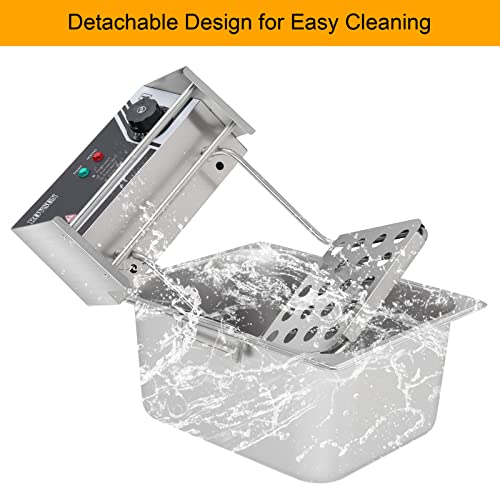 22.8QT Electric Deep Fryer with Dual Baskets