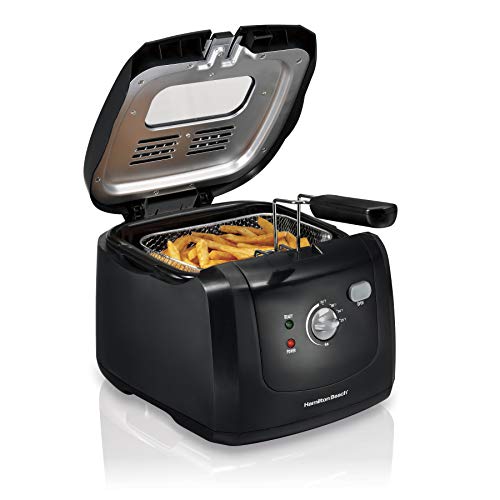 Hamilton Beach Electric Deep Fryer, Easy Clean, 8 Cups, Black