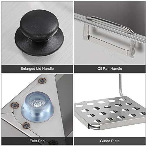 22.8QT Electric Deep Fryer with Dual Baskets