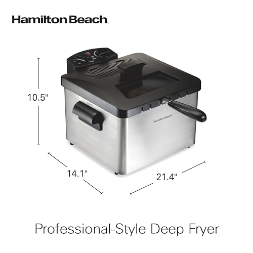 Hamilton Beach Electric Deep Fryer, Triple Basket, Stainless Steel