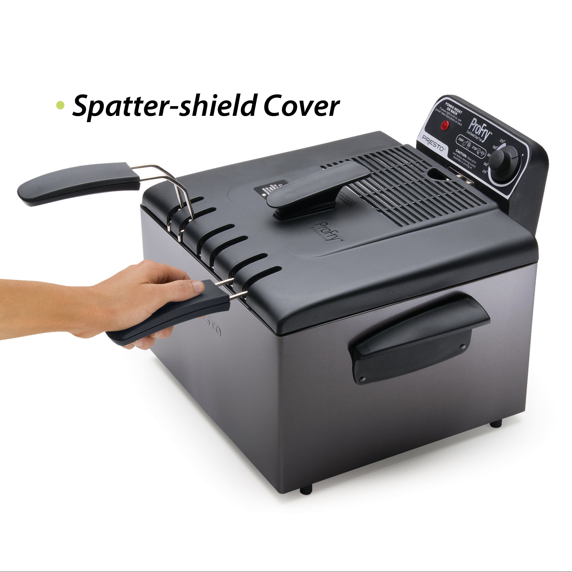 Presto Dual Basket Black Deep Fryer