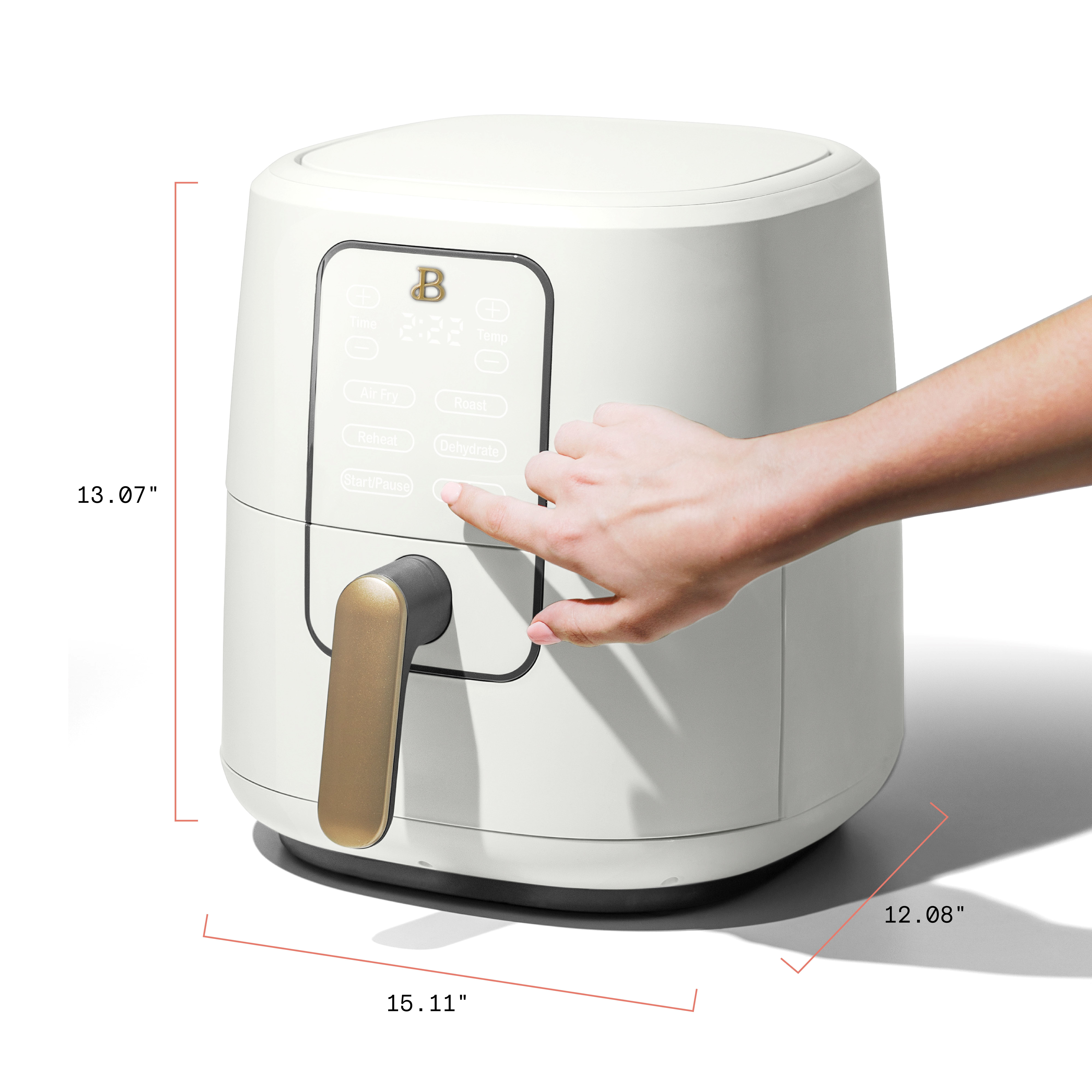 White Icing Touchscreen Air Fryer 6 Quart