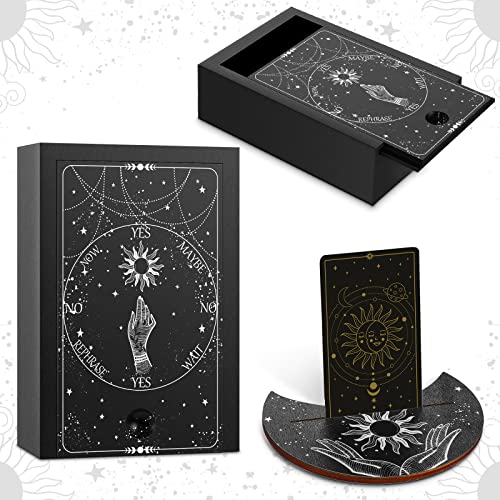Wooden Tarot Card Case and Stand with Pendulum