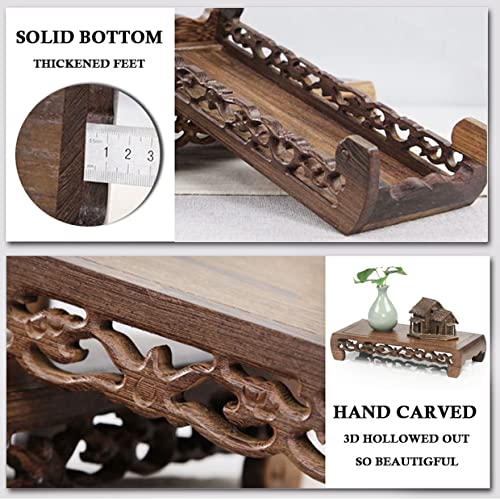 Wood Carved Meditation Altar Table for Sacred Space