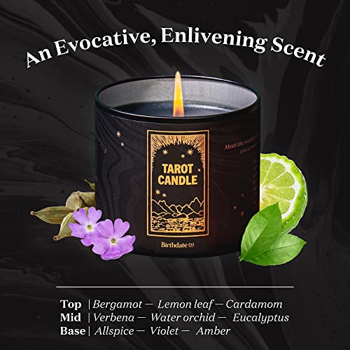 Tarot Candle with Gold Charm - Long-Lasting Scent
