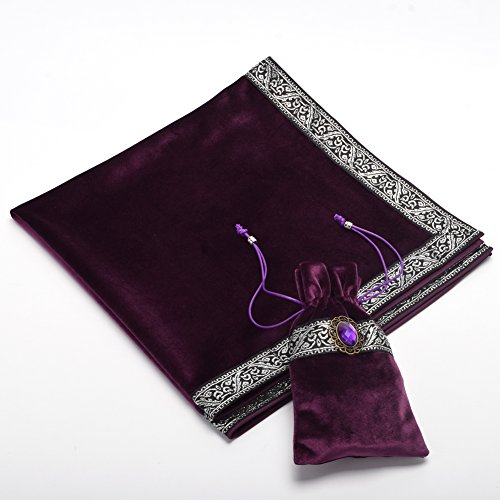 Wicca Tarot Cloth with Punch - Violet