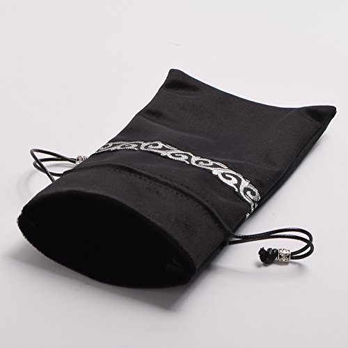 Black Drawstring Tarot Pouch by BLESSUME