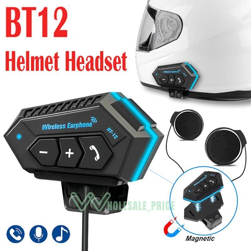Wireless Bluetooth Motorcycle Helmet Headset with Speaker